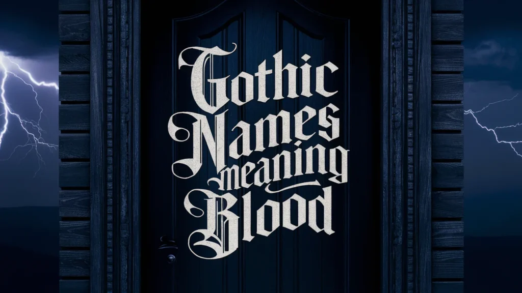 Gothic Names Meaning Blood