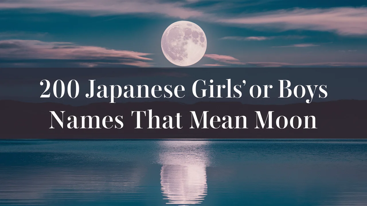 Japanese Girls or Boys Names that Mean Moon