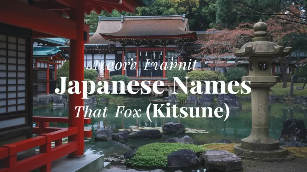 Japanese names that mean fox (Kitsune)