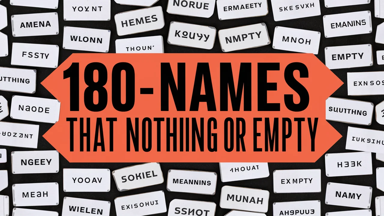 Names That Mean Nothing or Empty