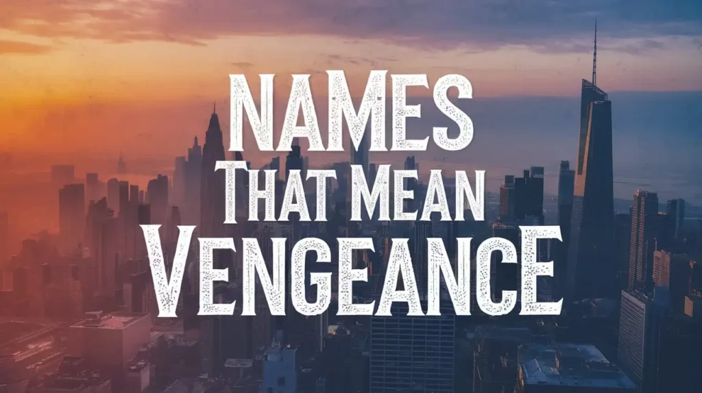 Names That Mean Vengeance