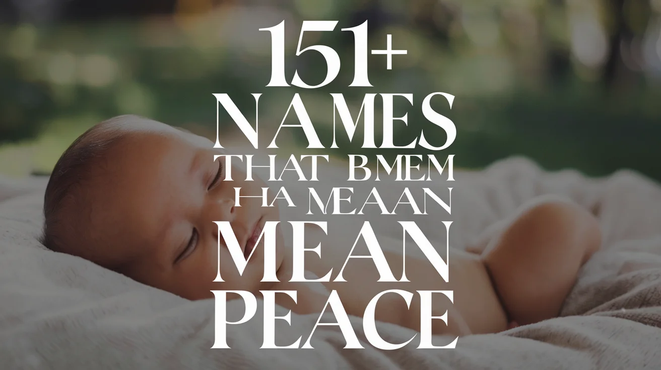 Baby Names That Mean Peace