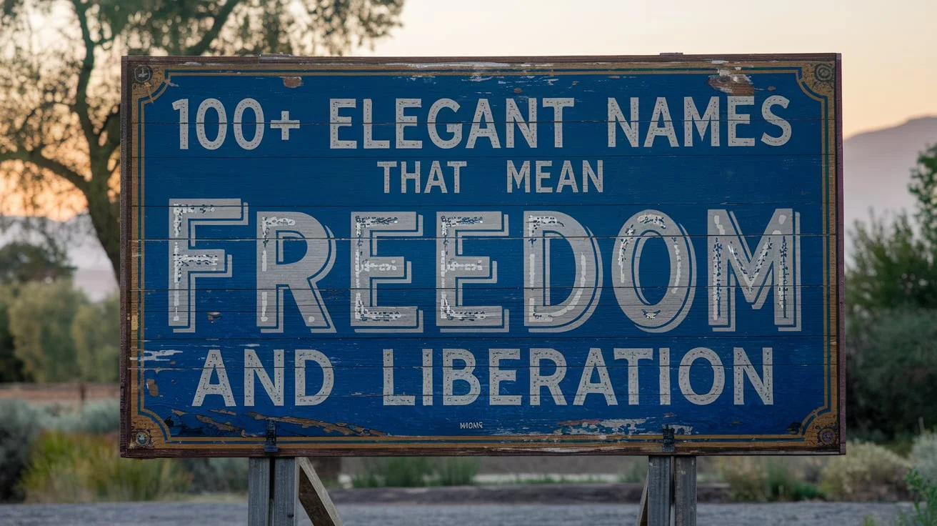 Names That Mean Freedom