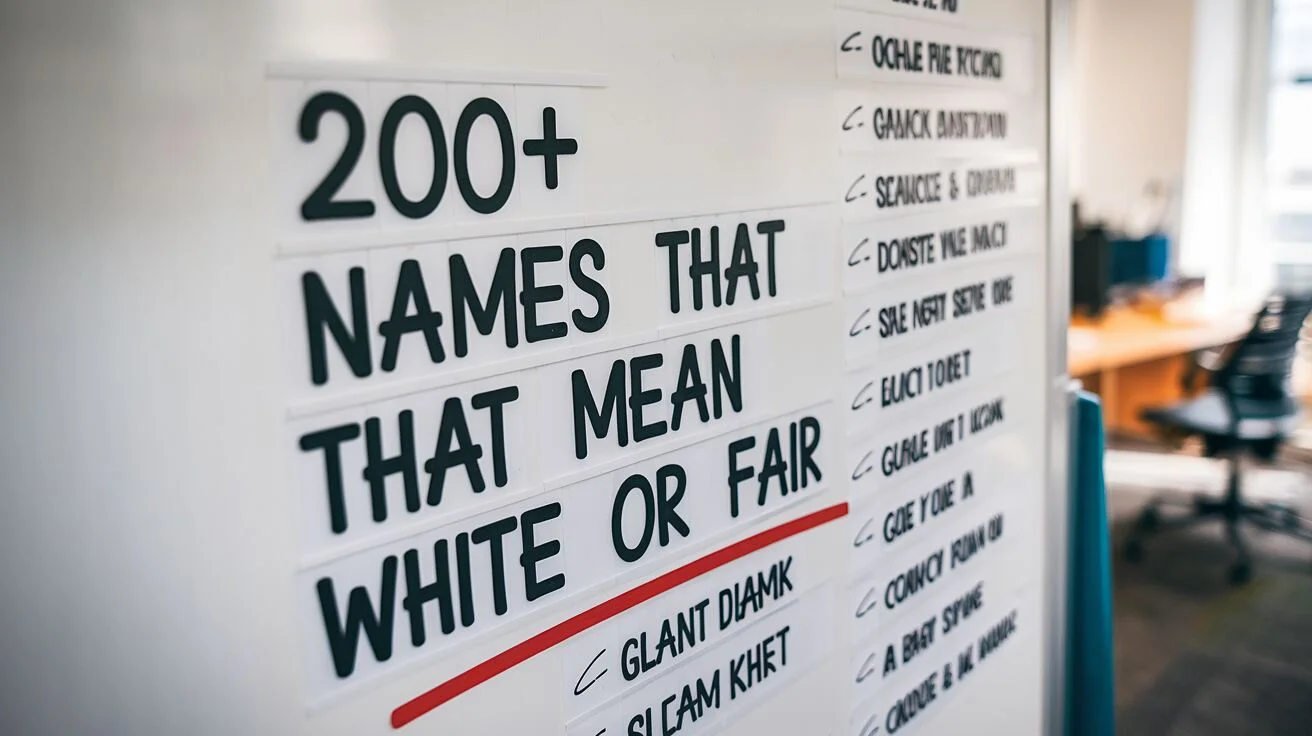 Names Symbolizing Purity and Light: White or Fair Meanings