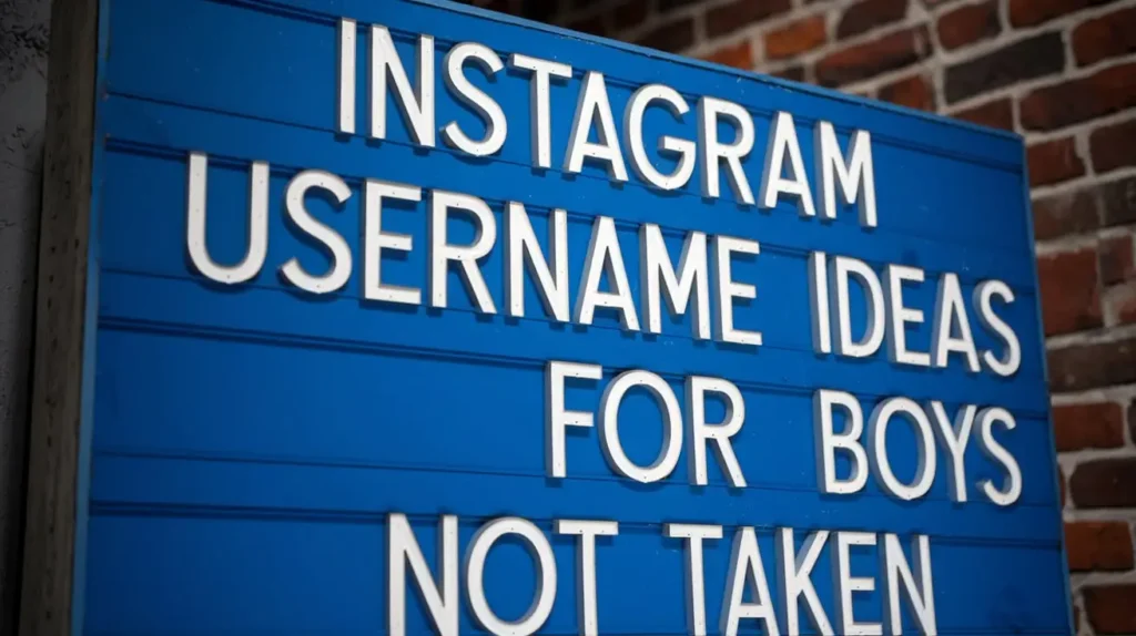 Instagram Username Ideas for Boys Not Taken