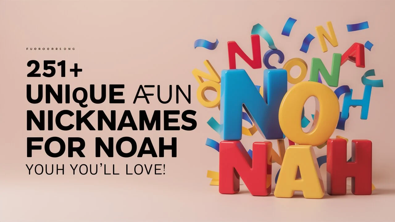 Unique and Fun Nicknames for Noah You’ll Love"