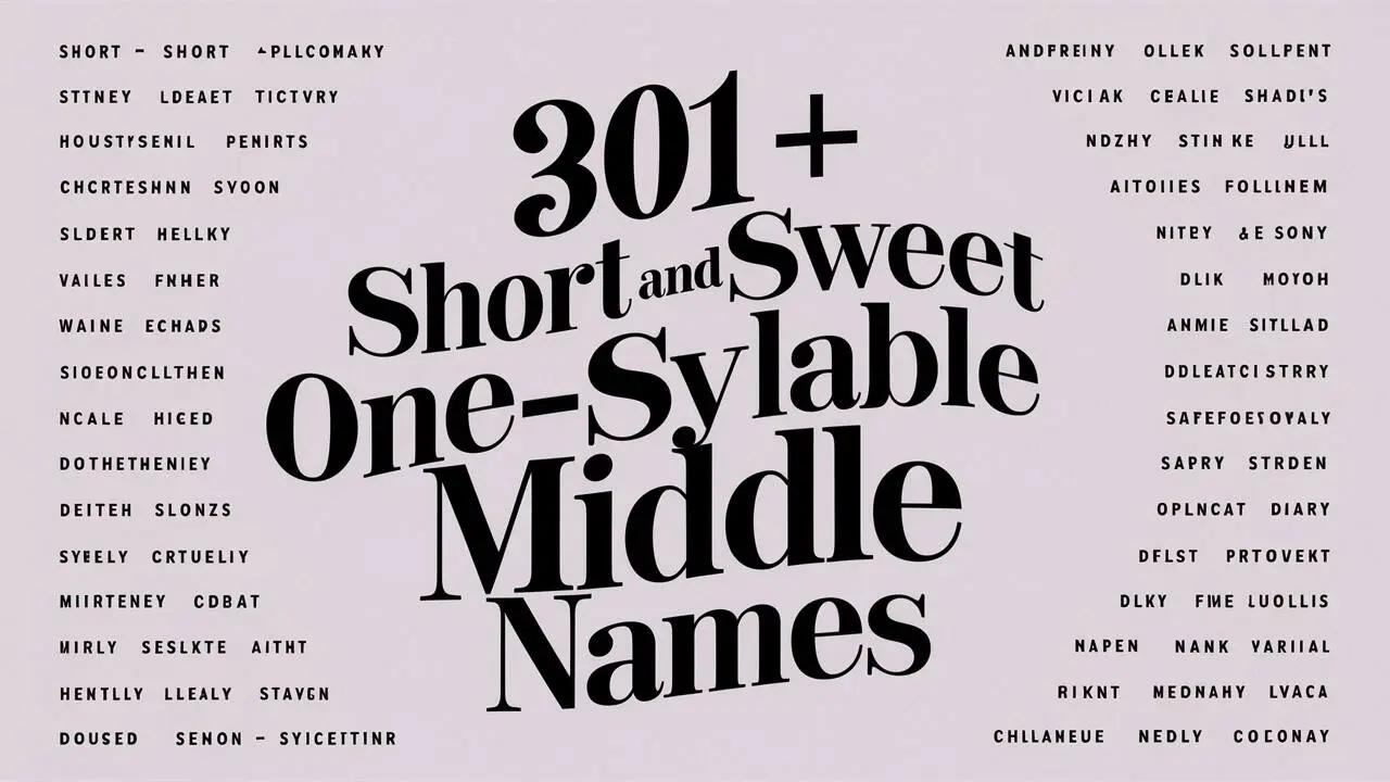 Short and Sweet One-Syllable Middle Names