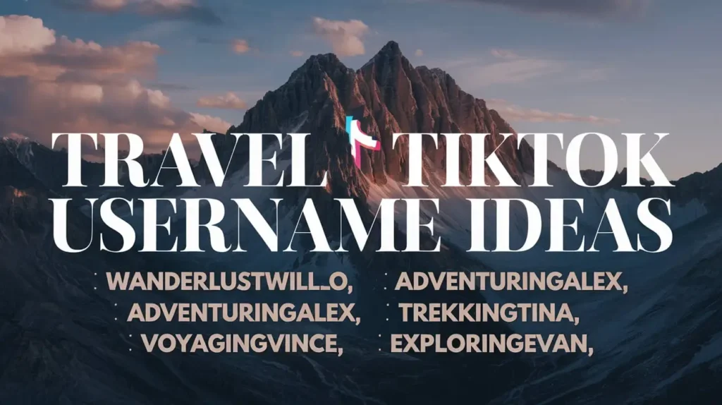 Travel TikTok Username Ideas